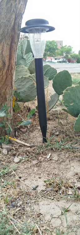 چراغ باغی و حیاطی داخل باغچه متوسط