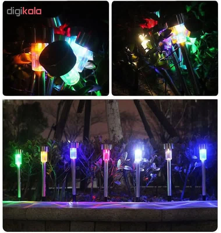چراغ لوله ای  روشن در شب