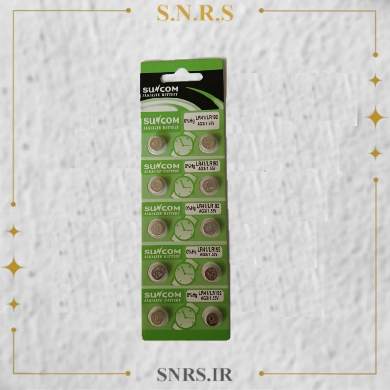 باتری سکه ای آلکالاین Suncom LR41/LR192 عددی