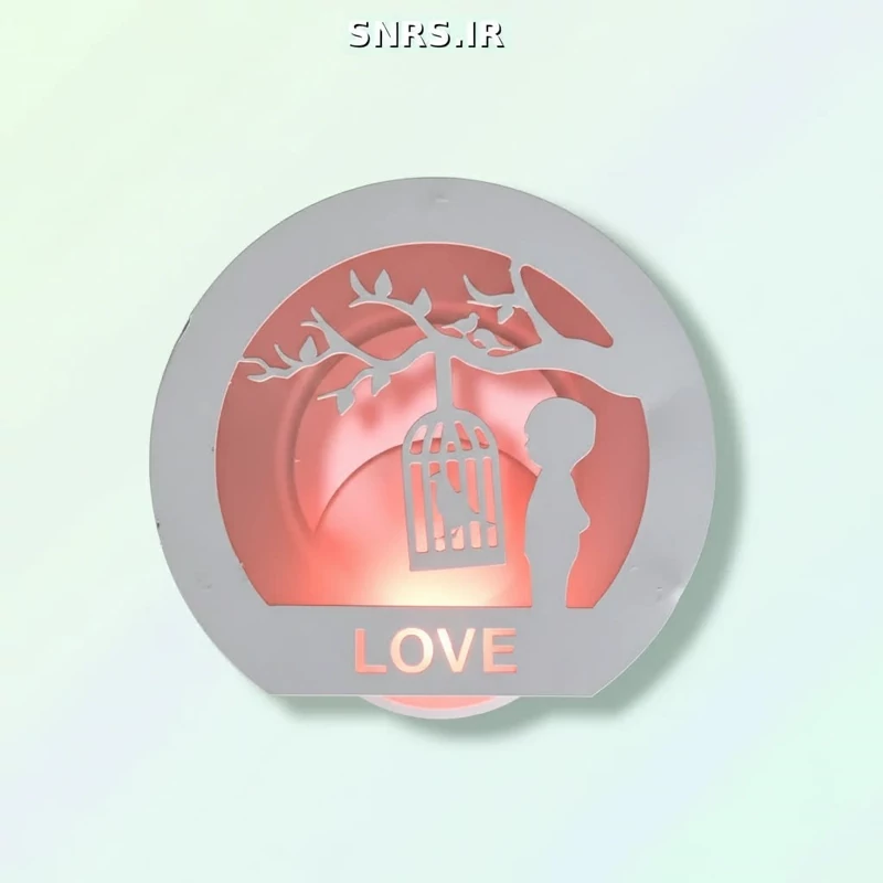 چراغ خواب دیواری گلبهی LOVE